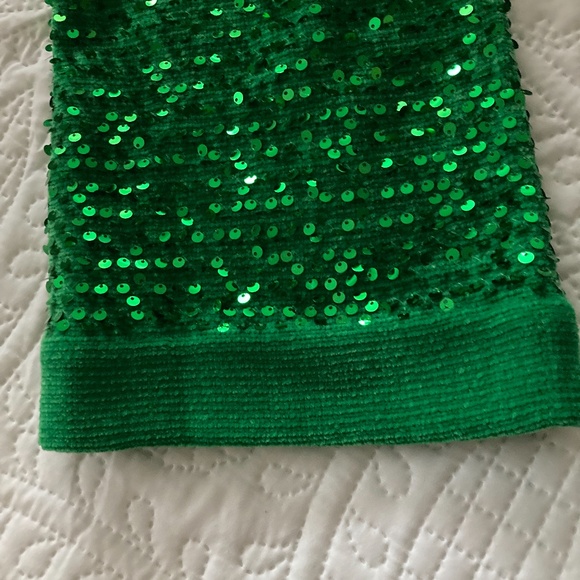 Zara Green Sequin Turtleneck Sweater - Picture 6 of 11